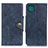 Leather Case Stands Flip Cover Holder N06P for Samsung Galaxy A22 5G Blue