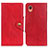 Leather Case Stands Flip Cover Holder N06P for Samsung Galaxy A22 5G SC-56B Red