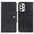 Leather Case Stands Flip Cover Holder N06P for Samsung Galaxy A23 5G Black