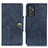 Leather Case Stands Flip Cover Holder N06P for Samsung Galaxy A24 4G Blue