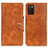 Leather Case Stands Flip Cover Holder N06P for Samsung Galaxy F02S SM-E025F Brown