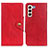 Leather Case Stands Flip Cover Holder N06P for Samsung Galaxy S22 Plus 5G Red