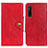 Leather Case Stands Flip Cover Holder N06P for Sony Xperia 1 V Red