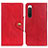 Leather Case Stands Flip Cover Holder N06P for Sony Xperia 10 IV Red