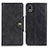 Leather Case Stands Flip Cover Holder N06P for Sony Xperia Ace III Black