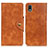 Leather Case Stands Flip Cover Holder N06P for Sony Xperia Ace III Brown