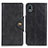 Leather Case Stands Flip Cover Holder N06P for Sony Xperia Ace III SOG08 Black