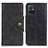 Leather Case Stands Flip Cover Holder N06P for Vivo iQOO Z6 5G Black