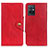 Leather Case Stands Flip Cover Holder N06P for Vivo T1 5G India Red