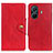 Leather Case Stands Flip Cover Holder N06P for Vivo T1 5G Red