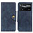 Leather Case Stands Flip Cover Holder N06P for Xiaomi Redmi Note 11E Pro 5G Blue