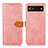 Leather Case Stands Flip Cover Holder N07P for Google Pixel 7a 5G Pink