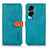 Leather Case Stands Flip Cover Holder N07P for Huawei Honor 90 Lite 5G Cyan