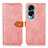 Leather Case Stands Flip Cover Holder N07P for Huawei Honor 90 Lite 5G Pink