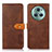 Leather Case Stands Flip Cover Holder N07P for Huawei Honor Magic5 Pro 5G Brown