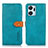 Leather Case Stands Flip Cover Holder N07P for Huawei Honor X7a Cyan