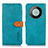 Leather Case Stands Flip Cover Holder N07P for Huawei Mate 60 Cyan