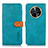 Leather Case Stands Flip Cover Holder N07P for Huawei Nova Y91 Cyan