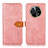 Leather Case Stands Flip Cover Holder N07P for Huawei Nova Y91 Pink