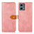 Leather Case Stands Flip Cover Holder N07P for Motorola Moto G 5G (2023) Pink