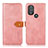 Leather Case Stands Flip Cover Holder N07P for Motorola Moto G Play Gen 2 Pink