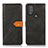 Leather Case Stands Flip Cover Holder N07P for Motorola Moto G Power (2022) Black