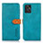 Leather Case Stands Flip Cover Holder N07P for Motorola Moto G Power 5G (2023) Cyan