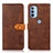 Leather Case Stands Flip Cover Holder N07P for Motorola Moto G31