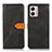 Leather Case Stands Flip Cover Holder N07P for Motorola Moto G53 5G Black