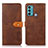 Leather Case Stands Flip Cover Holder N07P for Motorola Moto G60