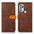 Leather Case Stands Flip Cover Holder N07P for Motorola Moto G60s