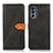 Leather Case Stands Flip Cover Holder N07P for Motorola Moto G62 5G Black