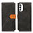 Leather Case Stands Flip Cover Holder N07P for Motorola Moto G82 5G Black