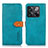 Leather Case Stands Flip Cover Holder N07P for OnePlus 10T 5G Cyan