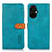 Leather Case Stands Flip Cover Holder N07P for OnePlus Nord CE 3 Lite 5G Cyan