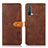 Leather Case Stands Flip Cover Holder N07P for OnePlus Nord CE 5G Brown