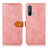 Leather Case Stands Flip Cover Holder N07P for OnePlus Nord CE 5G Pink