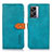 Leather Case Stands Flip Cover Holder N07P for Oppo A77 5G Cyan