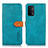 Leather Case Stands Flip Cover Holder N07P for Oppo A93 5G Cyan