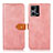 Leather Case Stands Flip Cover Holder N07P for Oppo F21s Pro 4G Pink