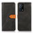 Leather Case Stands Flip Cover Holder N07P for Oppo K9 5G Black