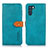 Leather Case Stands Flip Cover Holder N07P for Oppo K9 Pro 5G Cyan