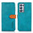 Leather Case Stands Flip Cover Holder N07P for Oppo Reno6 Pro 5G Cyan