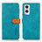 Leather Case Stands Flip Cover Holder N07P for Oppo Reno8 Z 5G Cyan