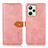 Leather Case Stands Flip Cover Holder N07P for Realme Narzo 50A Prime Pink