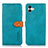 Leather Case Stands Flip Cover Holder N07P for Samsung Galaxy A04 4G Cyan