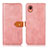 Leather Case Stands Flip Cover Holder N07P for Samsung Galaxy A22 5G SC-56B Pink