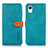 Leather Case Stands Flip Cover Holder N07P for Samsung Galaxy A23 5G SC-56C Cyan