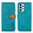 Leather Case Stands Flip Cover Holder N07P for Samsung Galaxy A33 5G Cyan