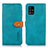 Leather Case Stands Flip Cover Holder N07P for Samsung Galaxy A51 5G Cyan